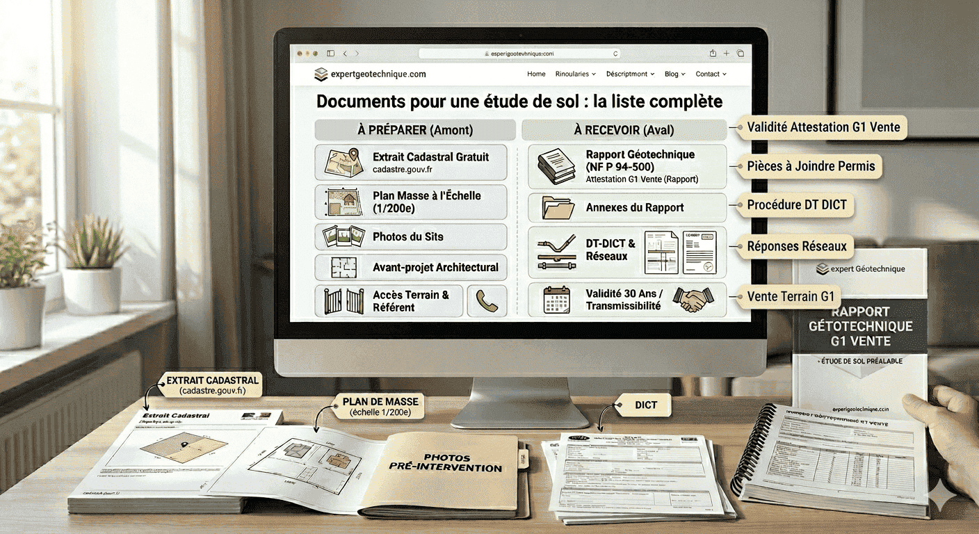 Quels documents préparer pour une étude de sol et quels documents recevoir Quels documents préparer pour une étude de sol et quels documents recevoir
