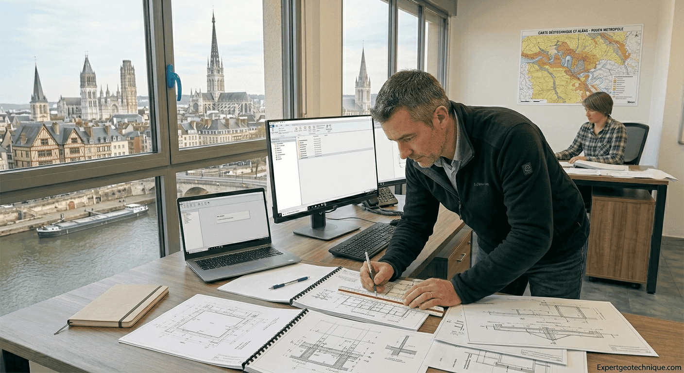 Exemple de bureau d’études géotechniques à Rouen Exemple de bureau d’études géotechniques à Rouen