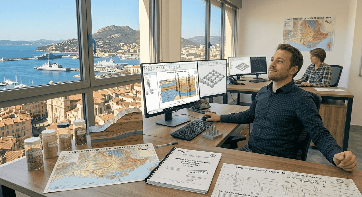 Exemple de bureau d’études géotechniques à Toulon Exemple de bureau d’études géotechniques à Toulon