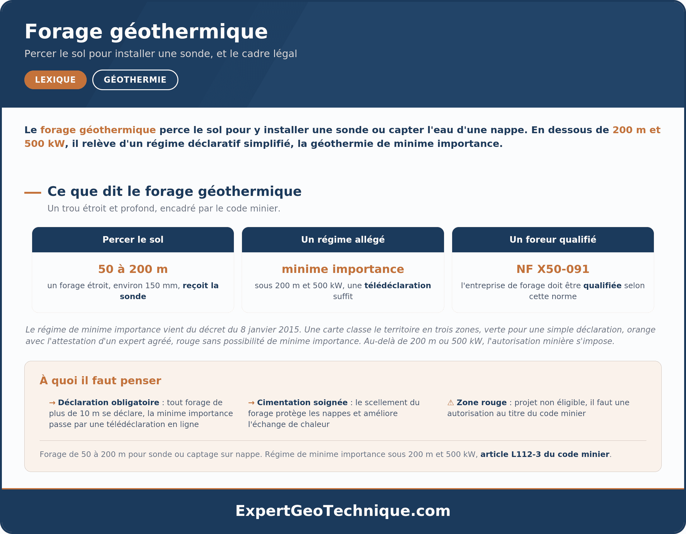 Forage géothermique : percer le sol et respecter le cadre légal Forage géothermique : percer le sol et respecter le cadre légal